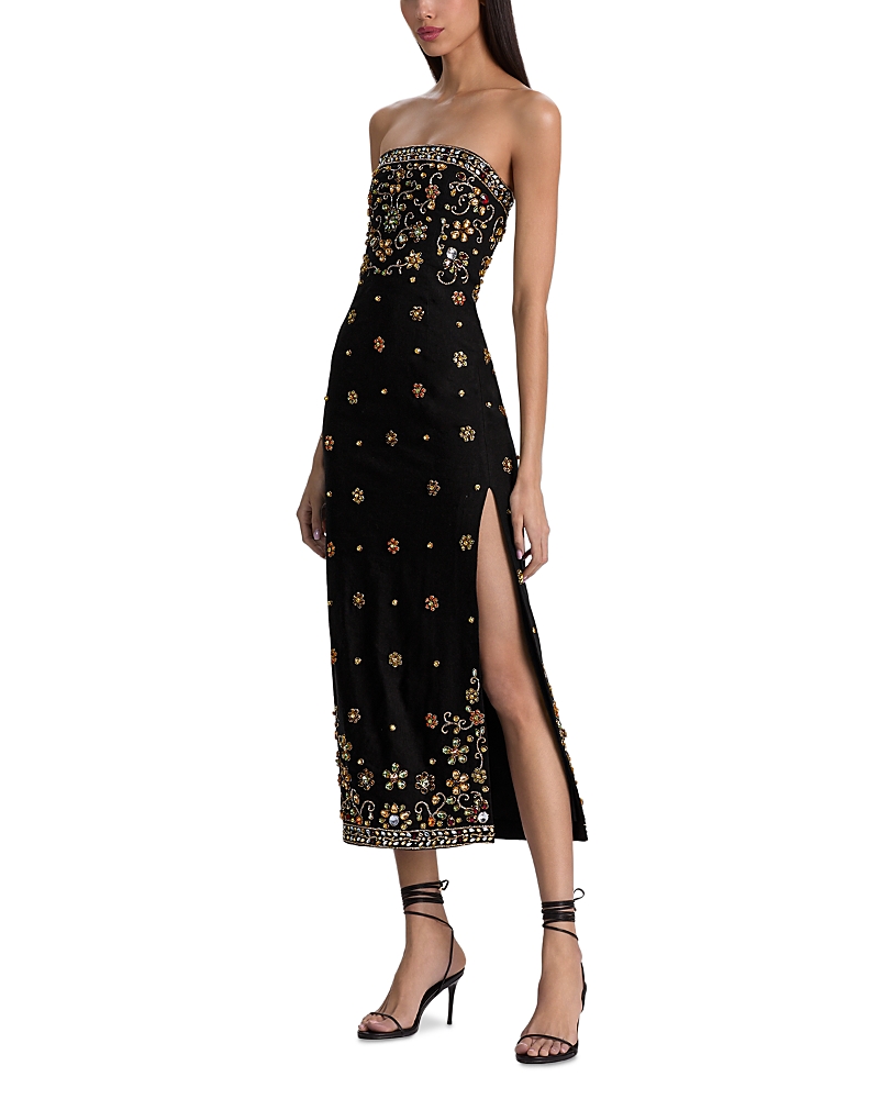 Alice and Olivia Nina Embellished Strapless Dress