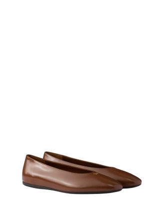  Women's Brushed Leather Ballerinas