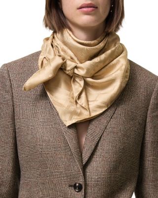  Floral Crest Silk Scarf