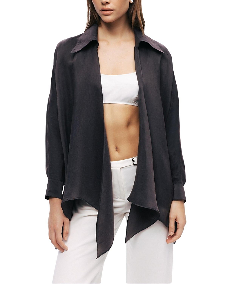 Nocturne Front-Tie Longline Shirt