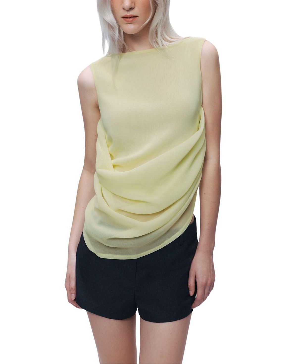 Nocturne Draped Sleeveless Blouse