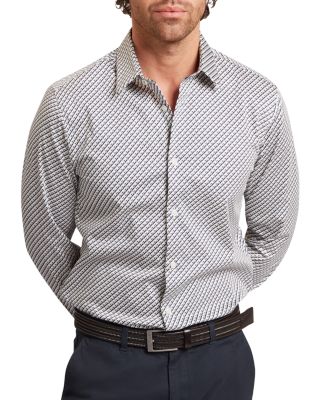 Grelish Slim Fit Micro Pattern Shirt