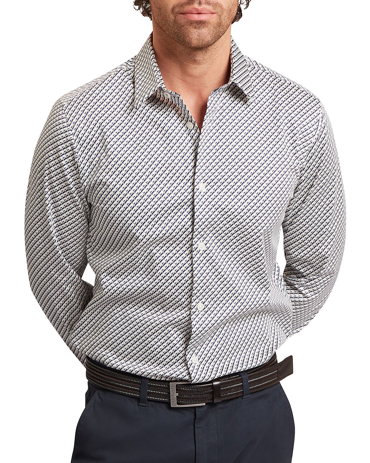 Ted Baker Grelish Slim Fit Micro Pattern Shirt