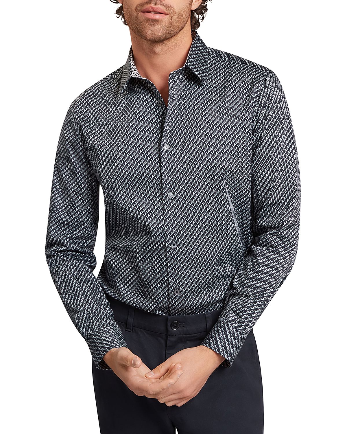 Ted Baker Grelish Slim Fit Micro Pattern Shirt