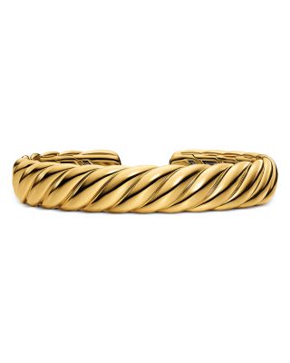 Sculpted Cable Flex Bracelet in 18K Yellow Gold, 11mm