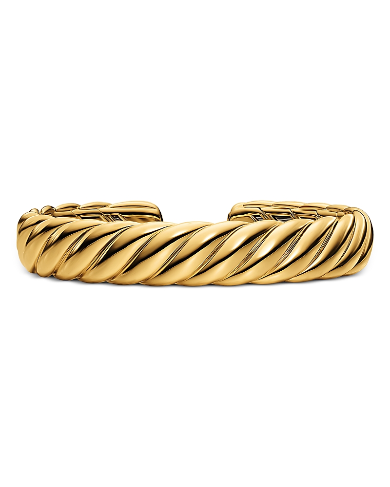 Sculpted Cable Flex Bracelet in 18K Yellow Gold, 11mm