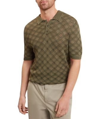 Geometric Stitch Polo Shirt