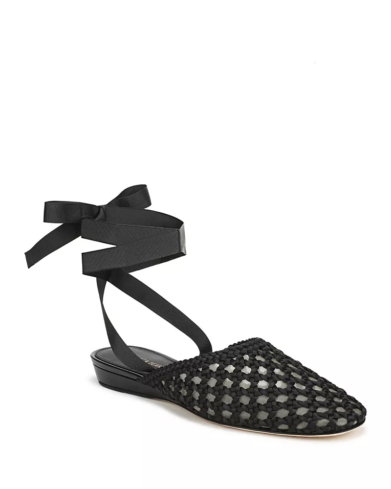 Veronica Beard Women's Malia Ankle Tie Flats