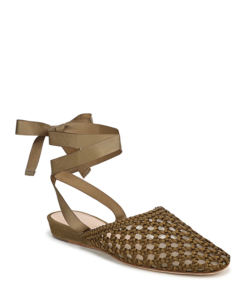Veronica Beard Women's Malia Ankle Tie Flats