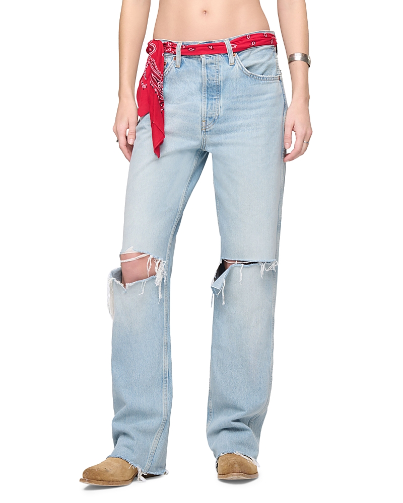 Re/Done 90s High Rise Loose Distress Jeans in Silversprings