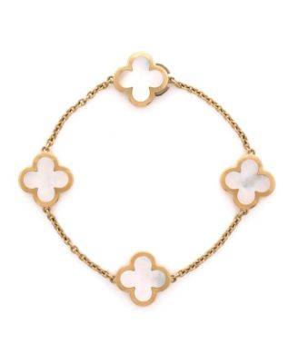  Pure Alhambra 4 Motifs Bracelet 18K Gold with Mother of Pearl