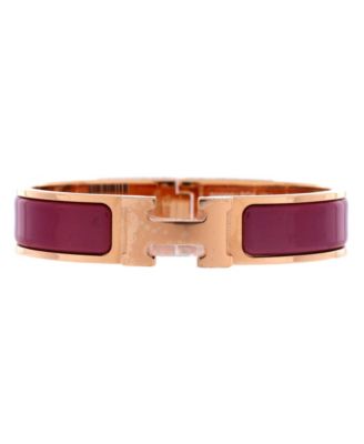 Pre-owned Pre-owned Hermes  Hermes Narrow Clic H Bracelet Enamel