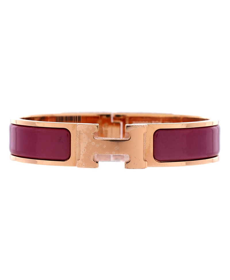 Pre-owned Pre-owned Hermes Hermes Narrow Clic H Bracelet Enamel
