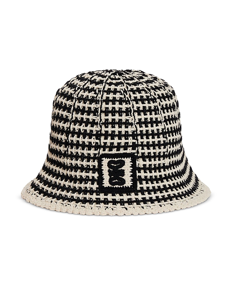 Sandro Contrast Crochet Bucket Hat
