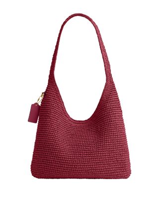 COACH Brooklyn 28 Small Shoulder Raffia Bag | Bloomingdale's Handbags