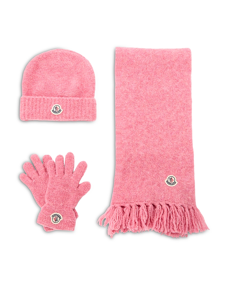 Moncler Girls' Hat, Scarf & Gloves Set - Big Kid