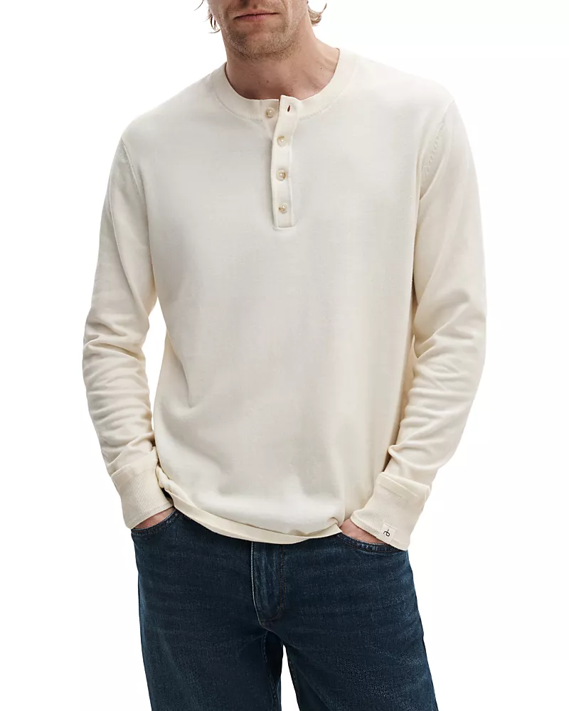 rag & bone Washed Henley Shirt
