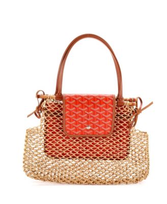   Aligre Bag Raffia Net with Coated Canvas
