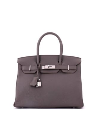 Pre-owned Pre-owned Hermes  Hermes Birkin 30 Handbag Grey Togo With Palladium Hardware In Gray