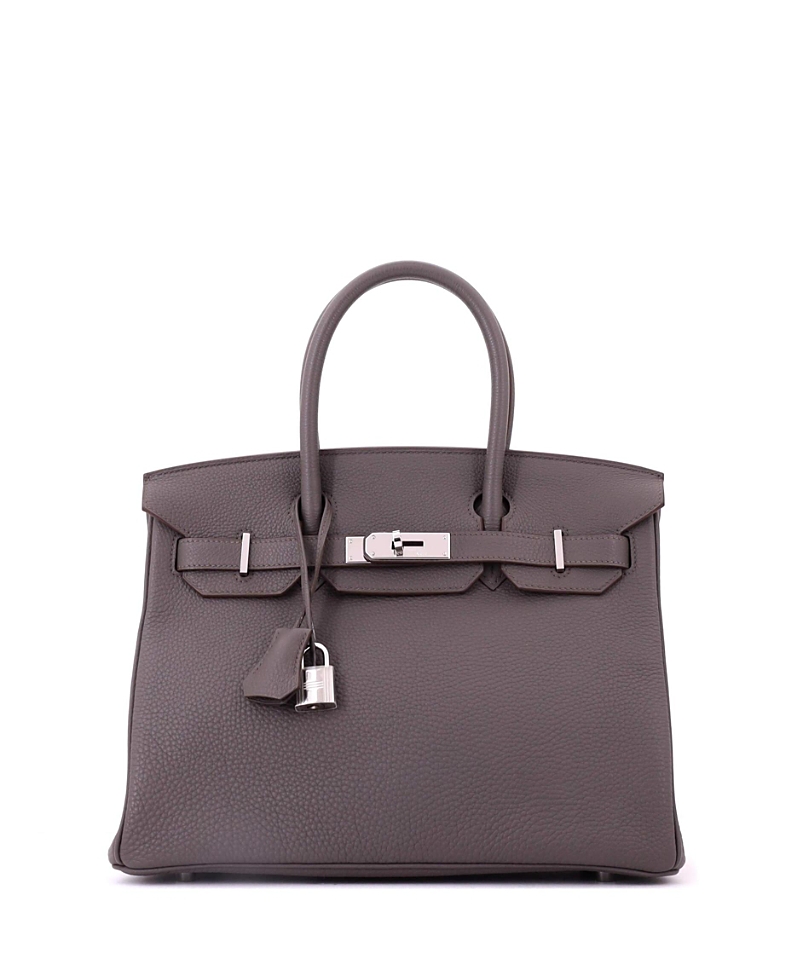 Pre-owned Pre-owned Hermes Hermes Birkin 30 Handbag Grey Togo With Palladium Hardware In Gray