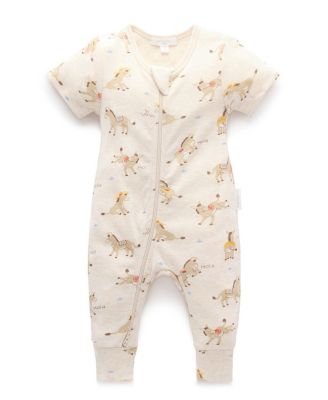 Boys' Rib Short Sleeve Romper - Baby