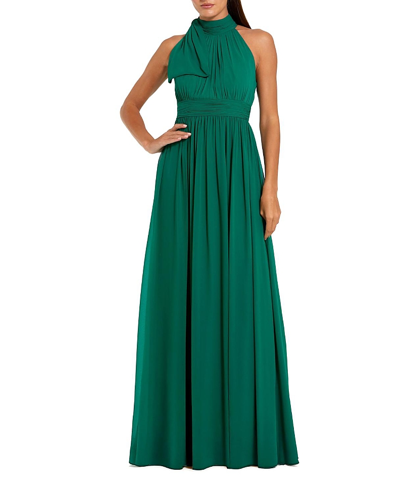Mac Duggal High Neck Chiffon Gown