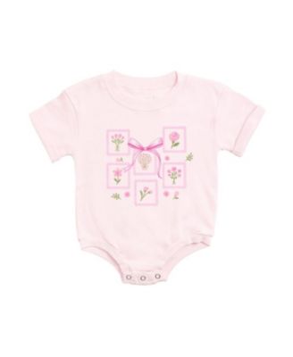 Girls' Bouquet Bow Short Sleeve Romper - Baby