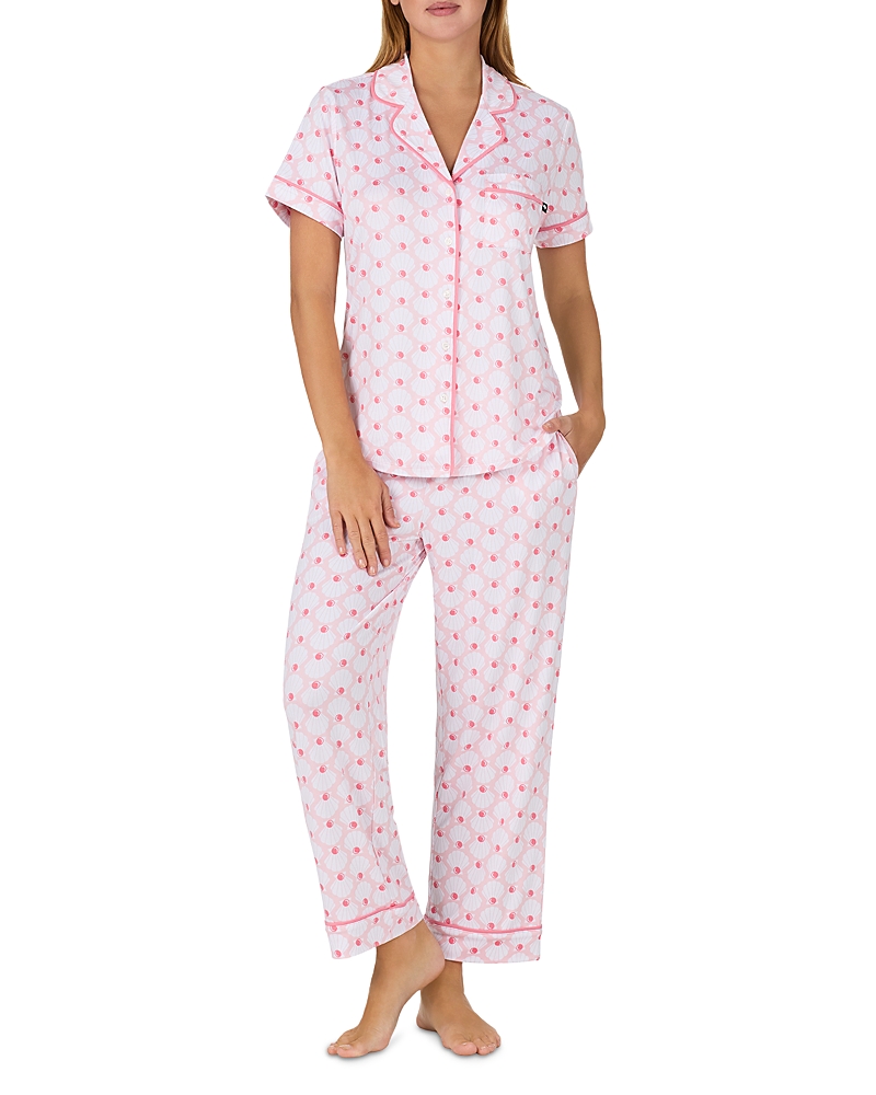 Kate Spade New York Brushed Jersey Short Sleeve Cropped Pajama Set