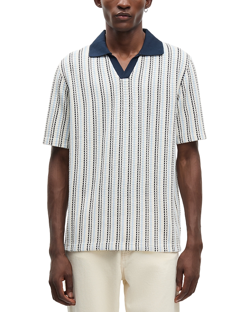 Samse Samse Samac V-Neck Stripe Polo Shirt
