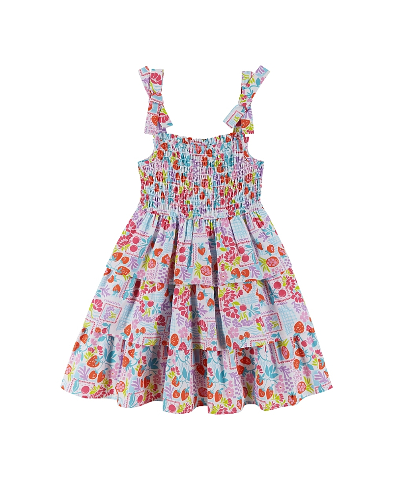 Andy & Evan Girls' Tiered Poplin Dress - Little Kid