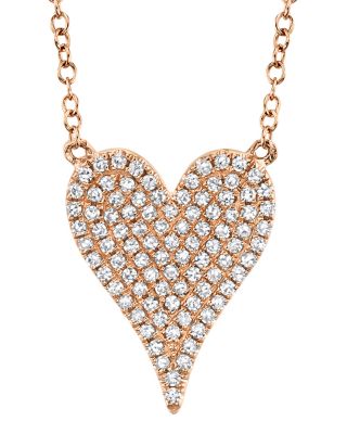 Shy Creation 14k Yellow Gold Kate Diamond Pave Pendant Necklace, 0.21 Tcw