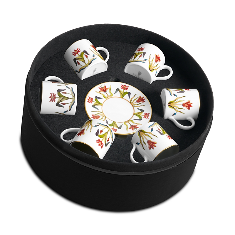 L'Objet Grand Tour Espresso Cup and Saucer, Set of 6