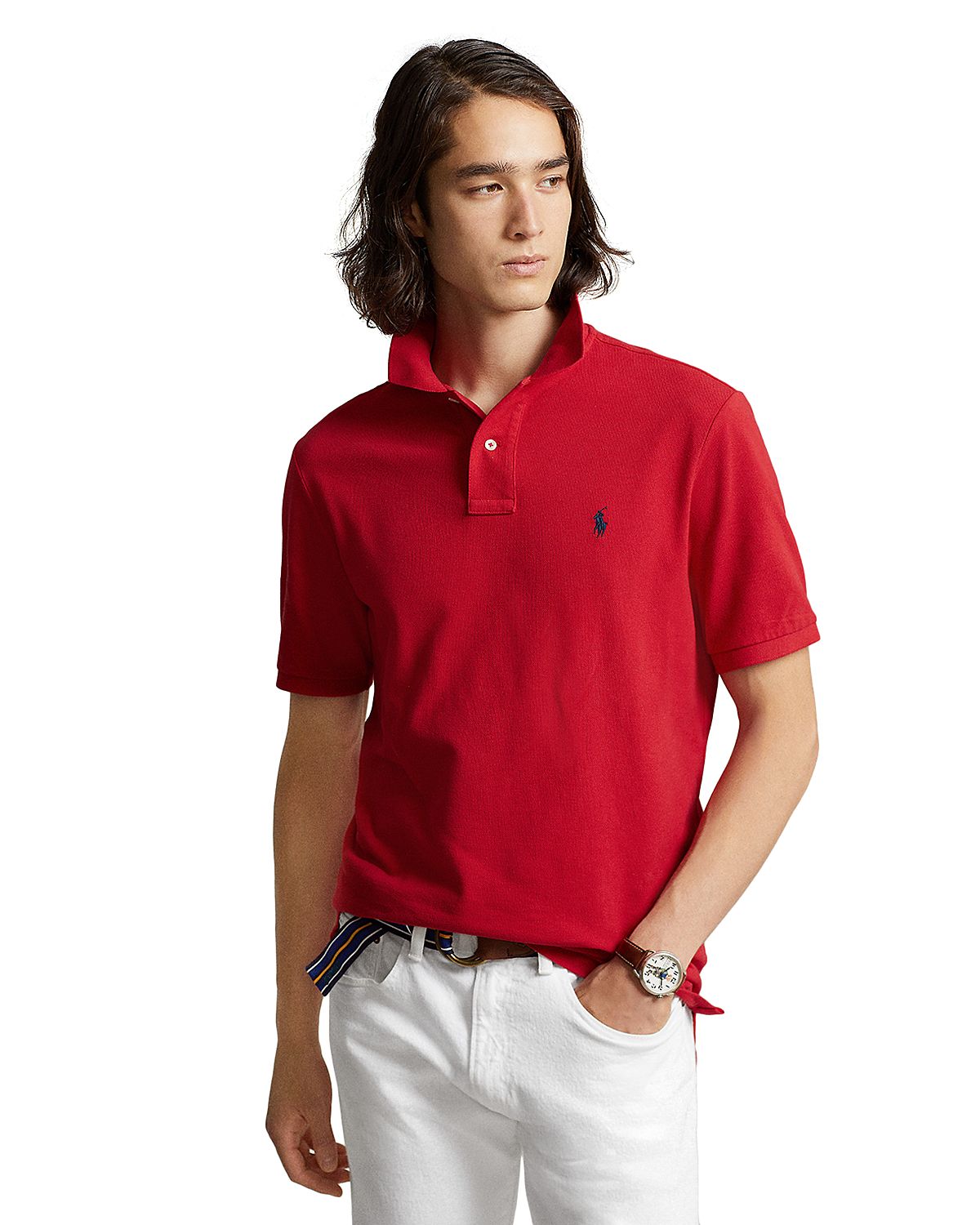 Polo Ralph Lauren Custom Slim Fit Mesh Polo Shirt