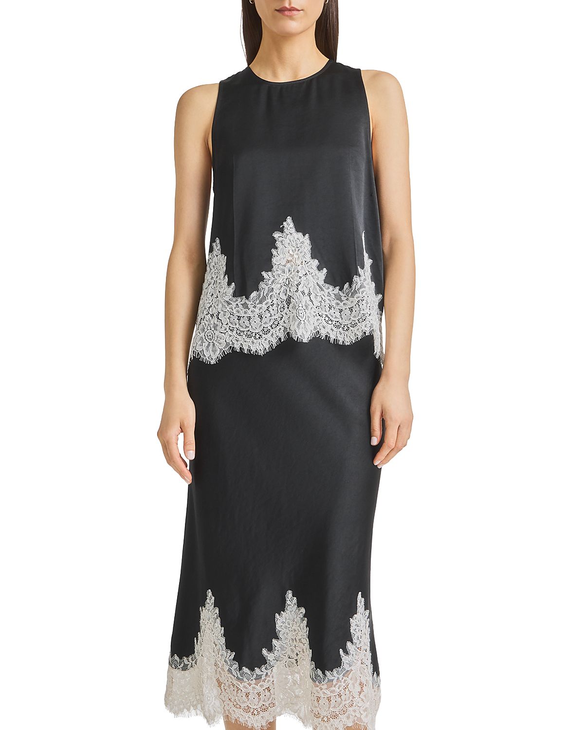 Saint Art Bellamy Sleeveless Lace Trim Top