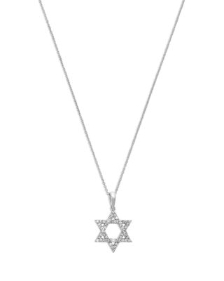 Bloomingdale's Fine Collection Diamond Star of David Pendant Necklace in 14K Gold, 0.25 tcw