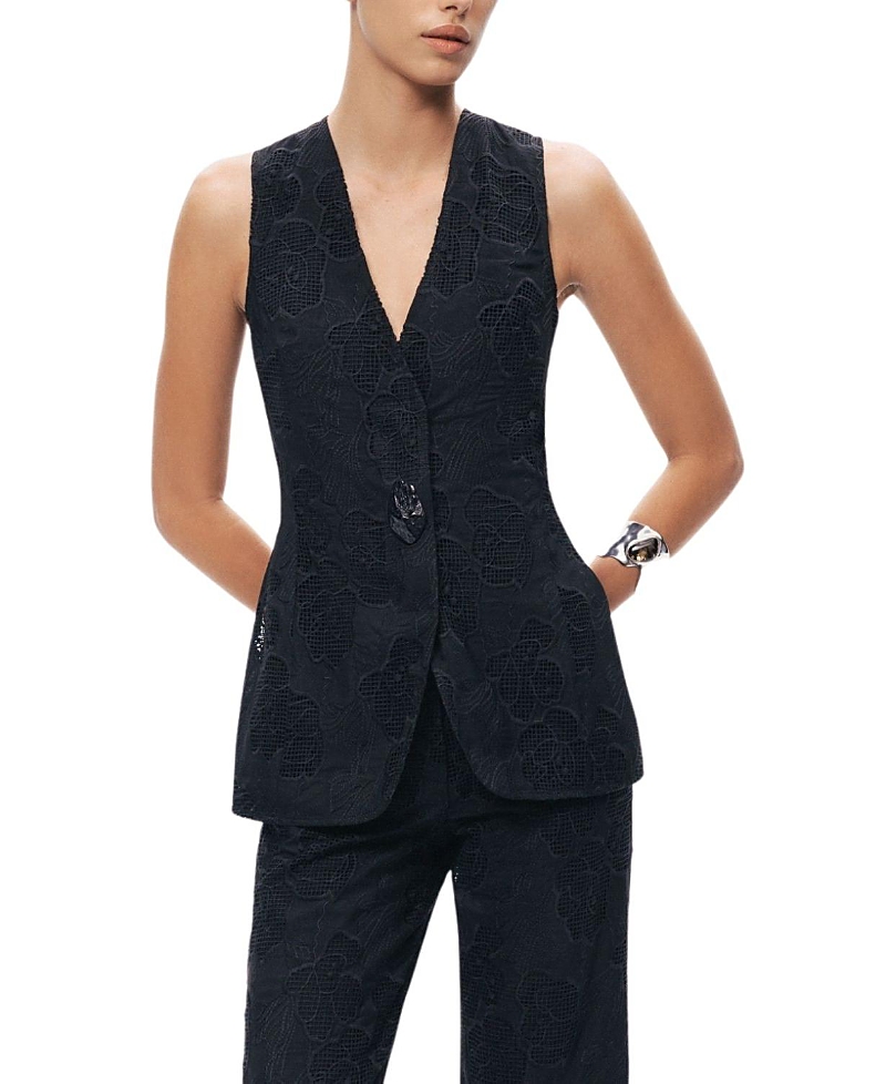Nocturne Textured Tailored Vest