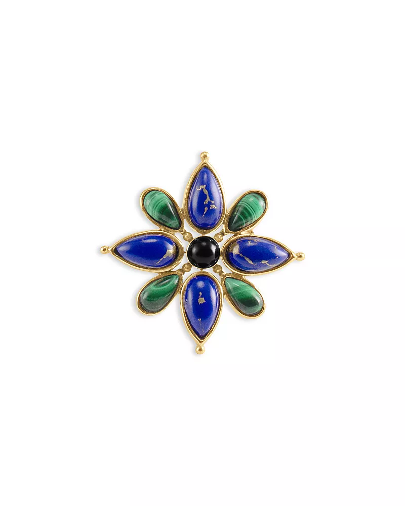 Anabel Aram Forza Fiore Multi Gemstone Flower Cocktail Ring