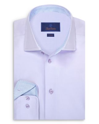 Trim Fit Twill Solid Dress Shirt