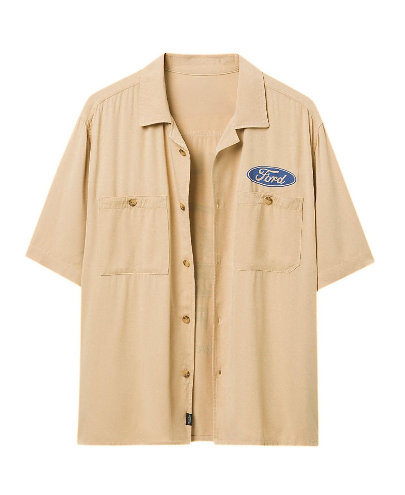 Junk Food Clothing Unisex Ford Mustang Camp Shirt