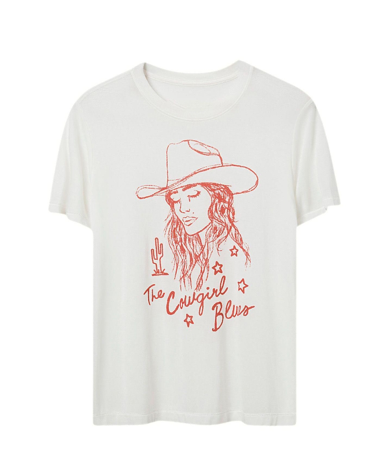 Junk Food Clothing Women's The Cowgirl Blues Vintage Tissue Tee