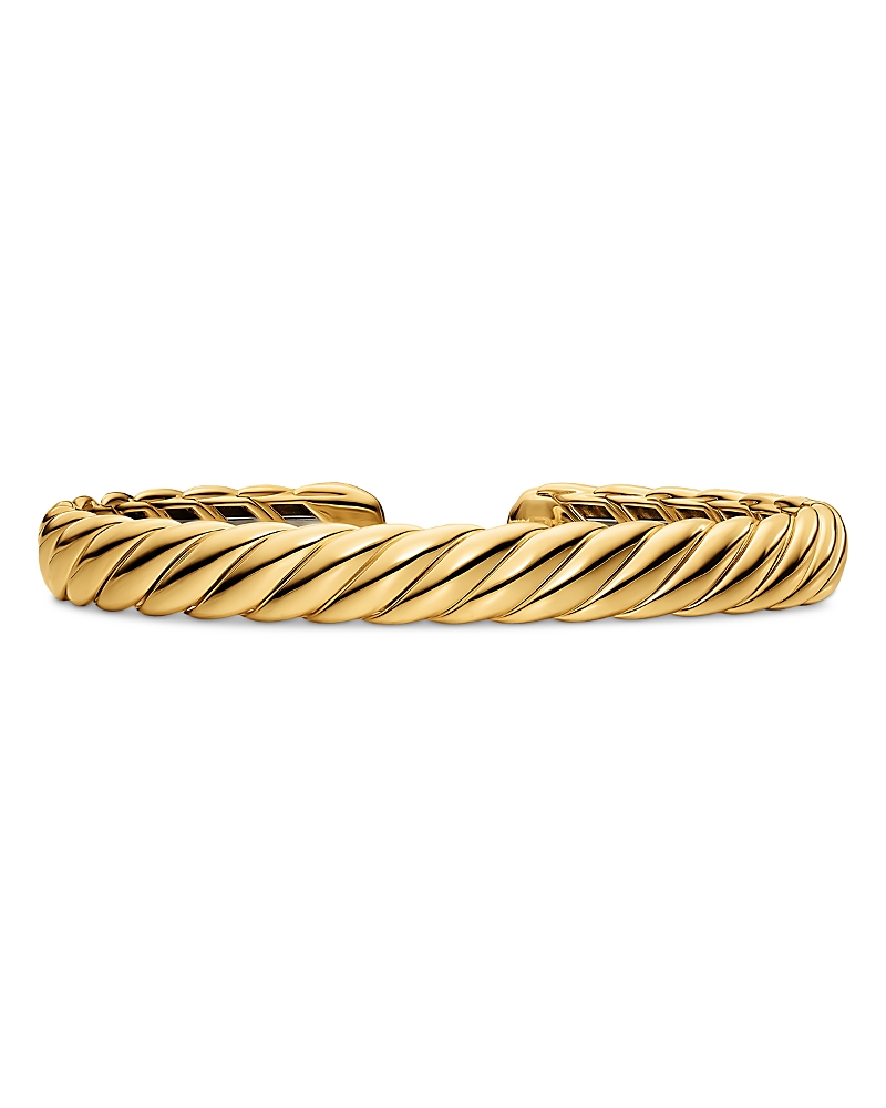 David Yurman Sculpted Cable Flex Bracelet in 18K Yellow Gold, 7.5mm