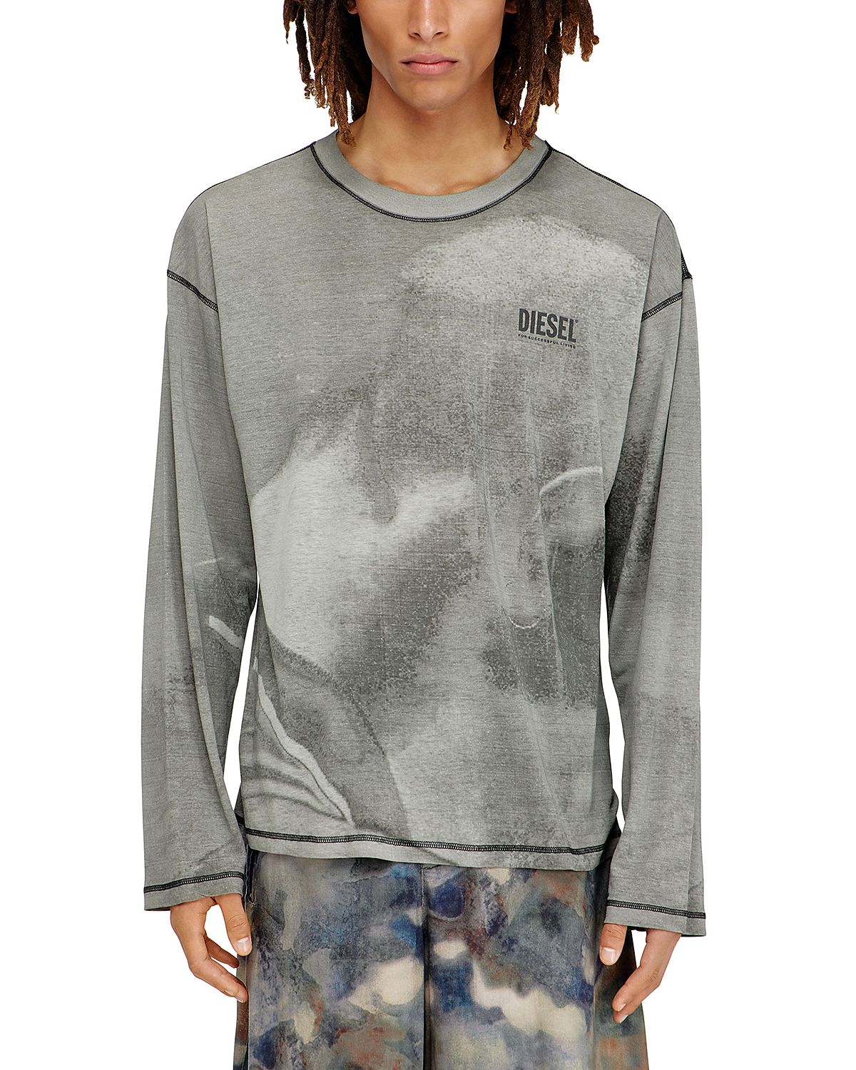 Diesel Trompe L'oeil Logo Graphic Shirt