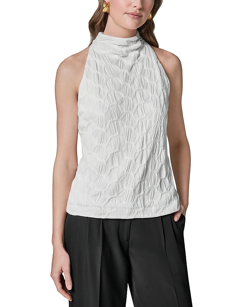 Donna Karan New York Textured Mock Neck Top