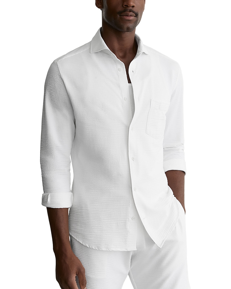 Reiss Solarko Long Sleeve Seersucker Shirt