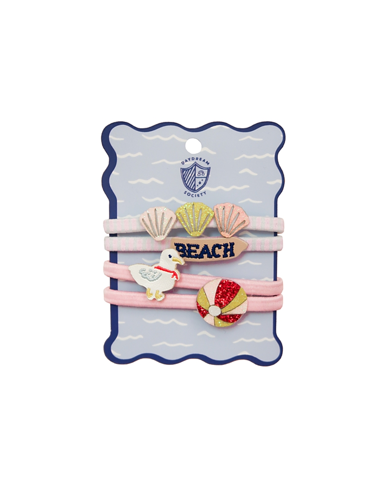 Jollity & Co. Seaside Embellished Hair Ties, Set of 4