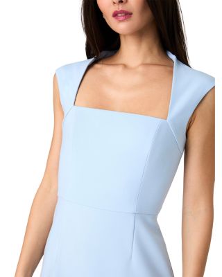 french connection cashmere blue dress French Connection Birdie Square Neck Midi Dress in Blue