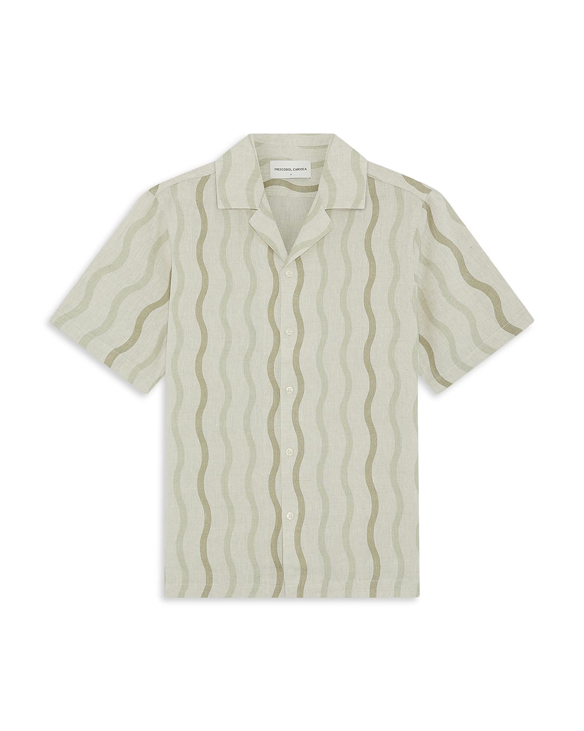 Frescobol Carioca Roberto Cabana Wavy Stripe Linen Shirt