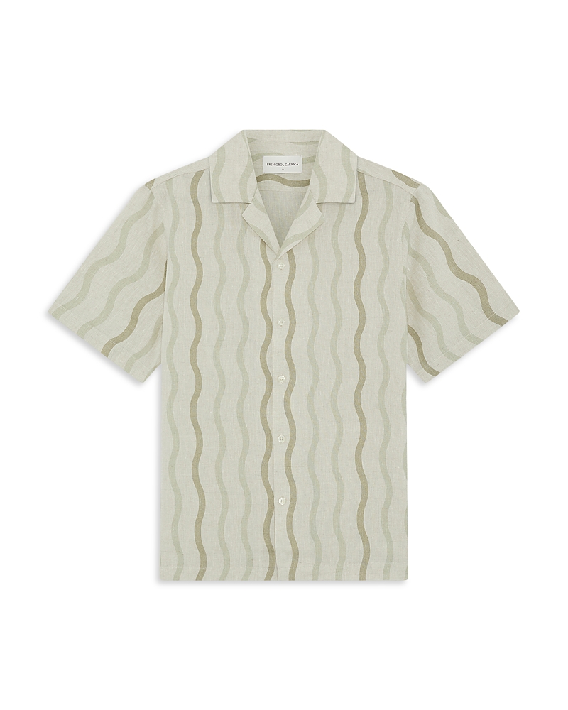 Frescobol Carioca Roberto Cabana Wavy Stripe Linen Shirt