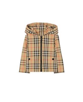 Boys' Check Nylon Hooded Jacket - Baby, Little Kid