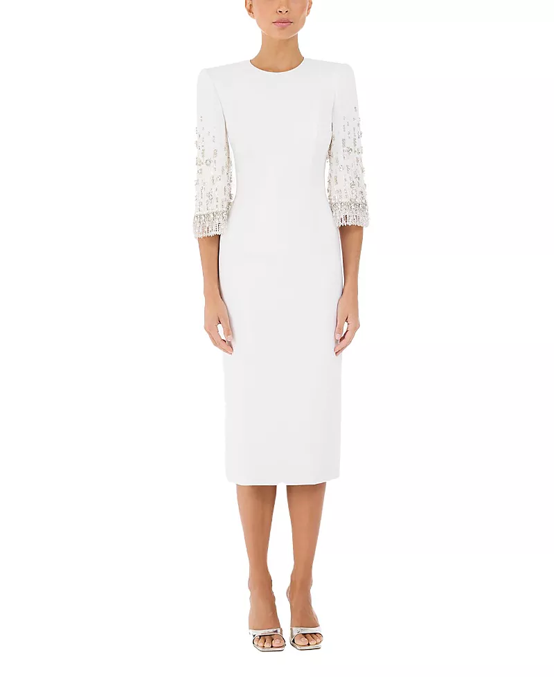 Jenny Packham Ebba Crystal-Embellished Midi Dress